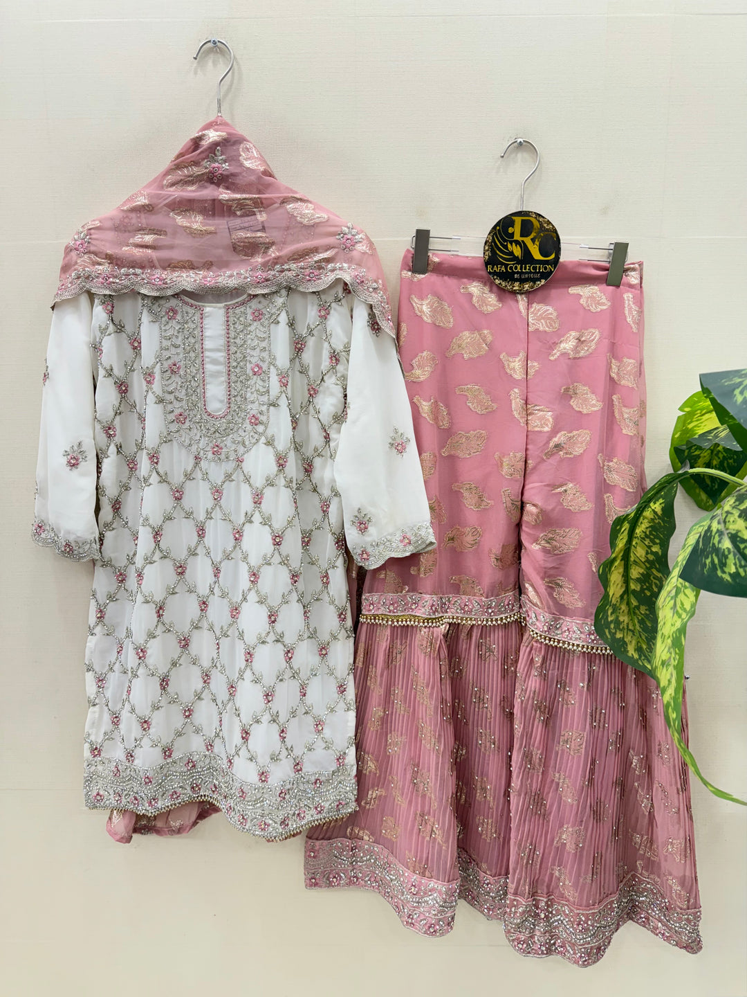 Pakistani tri color Garara suit