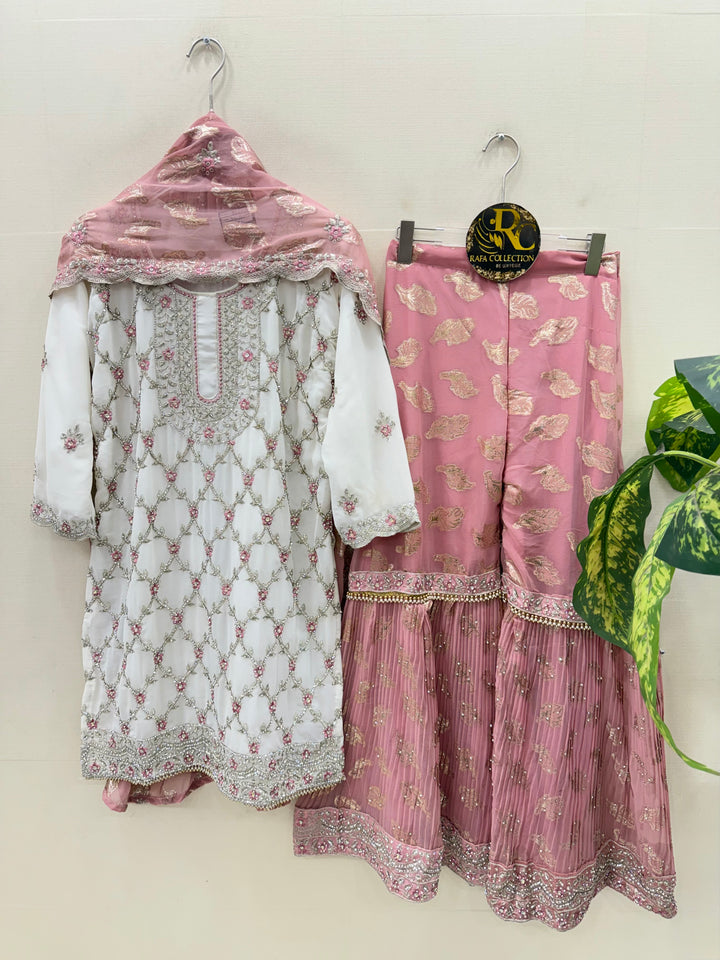 Pakistani tri color Garara suit