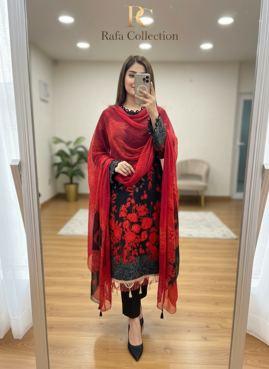 Pakistani patch work suit 2659