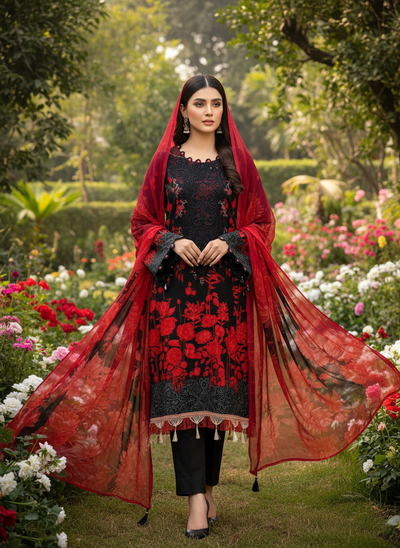 Pakistani patch work suit 2659