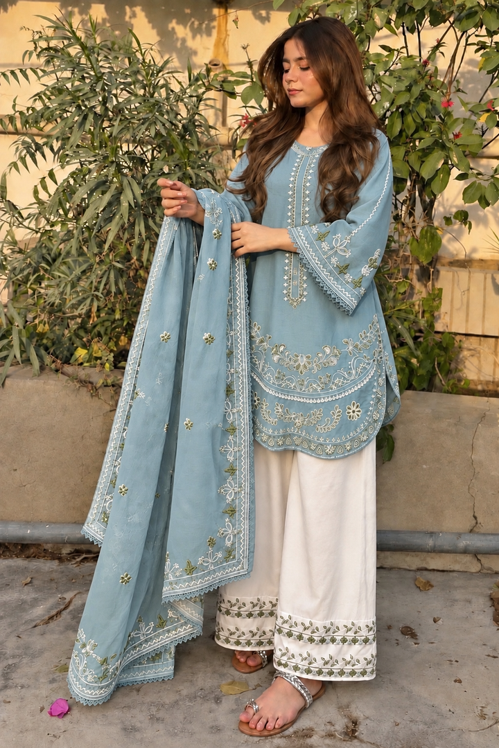 Cotton Embroidered Suits