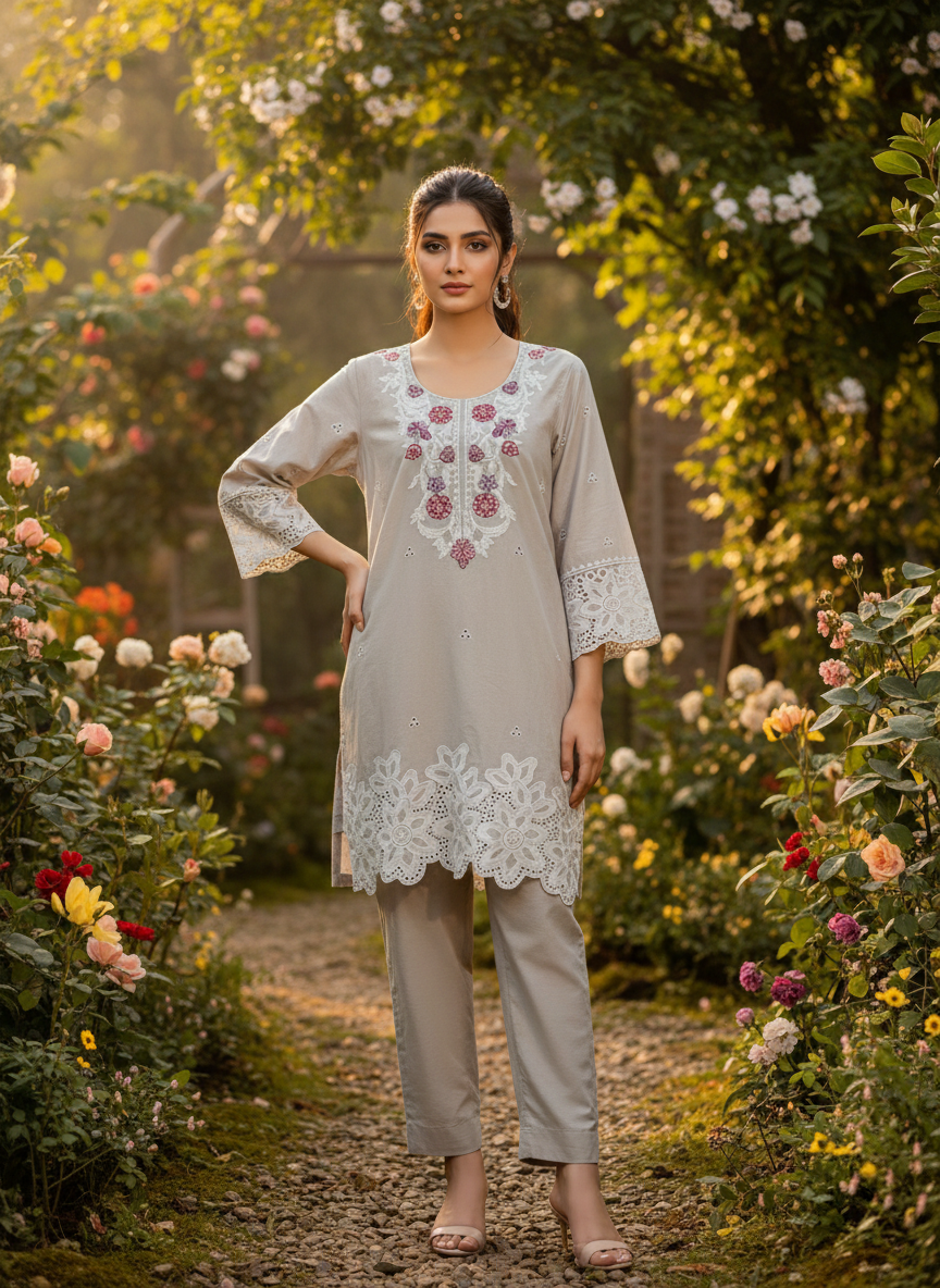 Chikankari co-ord set 2729