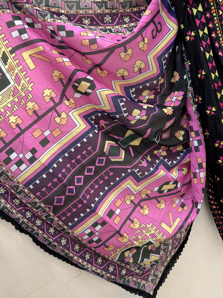 Embroidered multi color Farshi suits