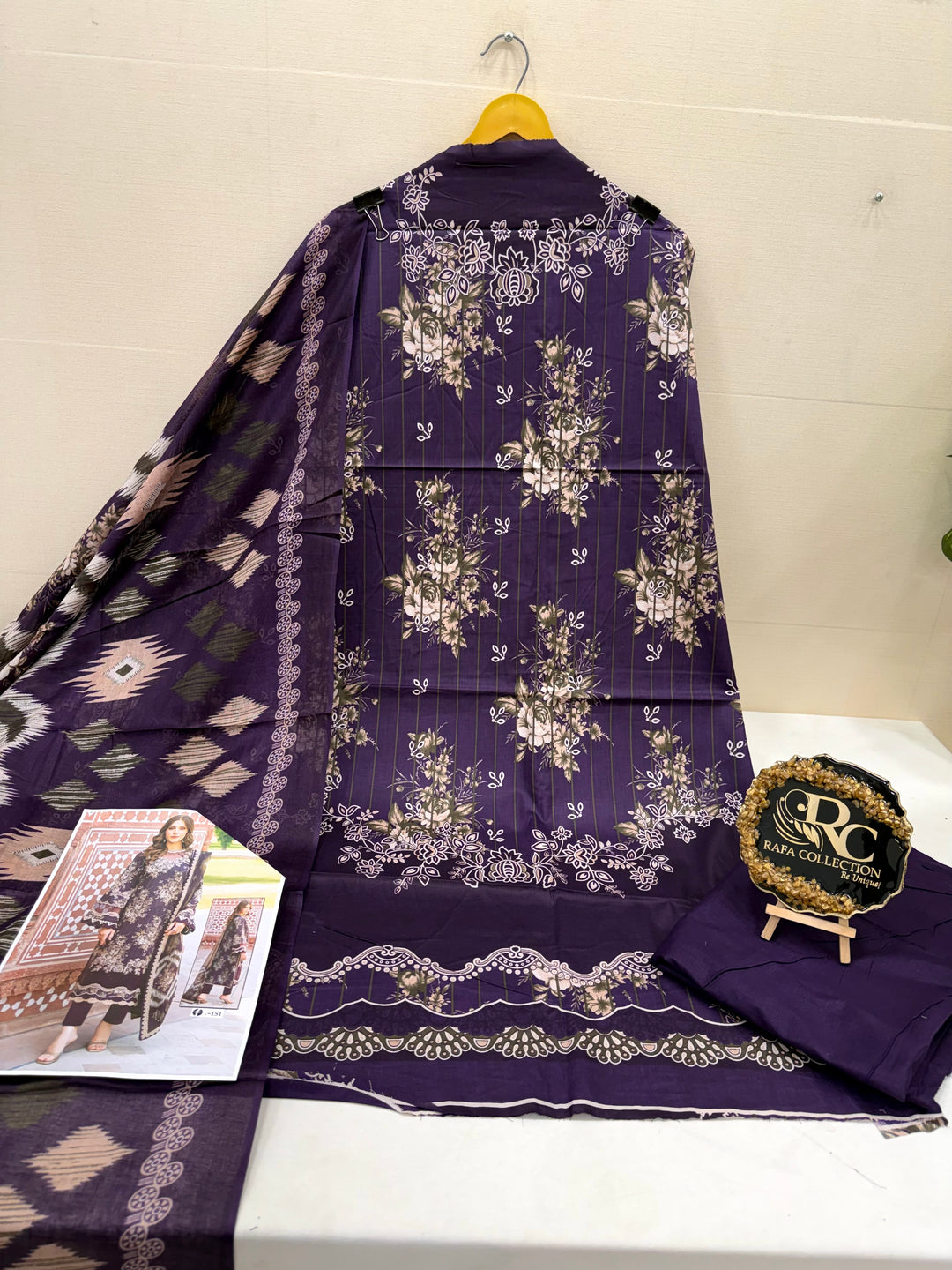 Cotton printed unstitched suits