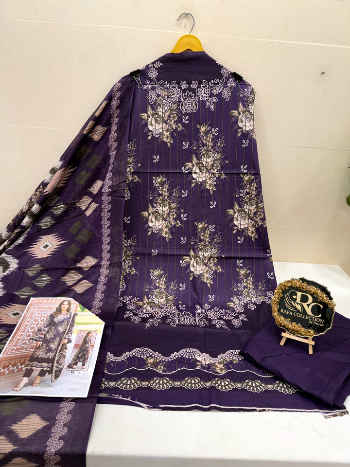 Cotton printed unstitched suits