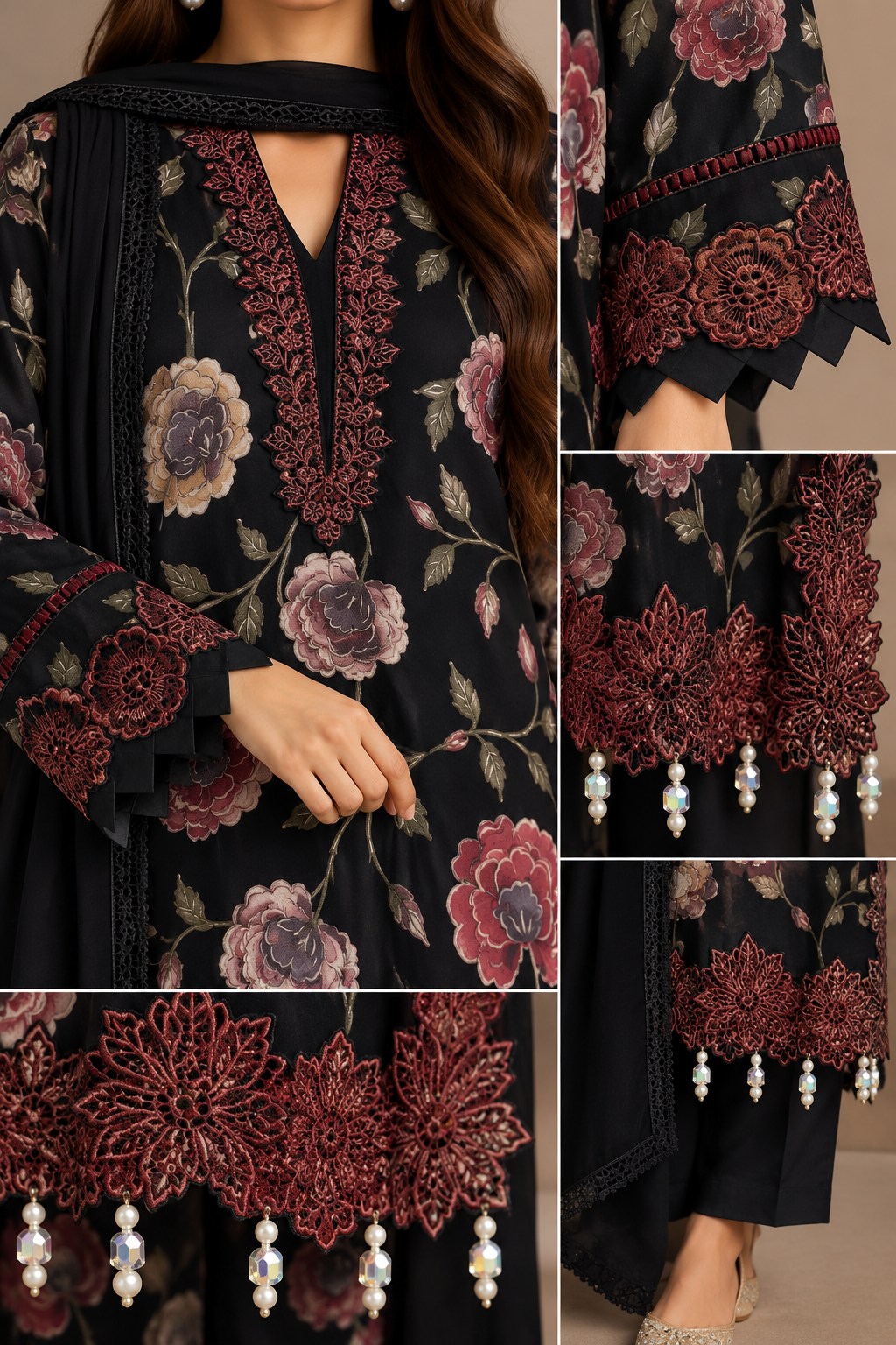 Pakistani Cutwork Suit