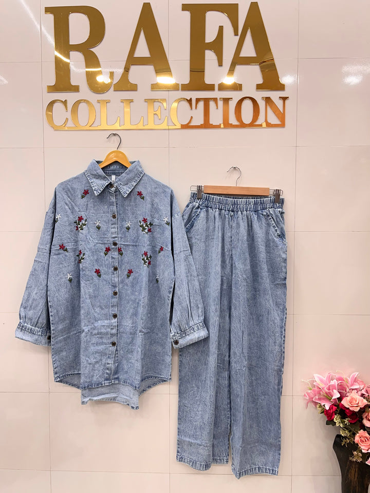 Denim co - ord set 907
