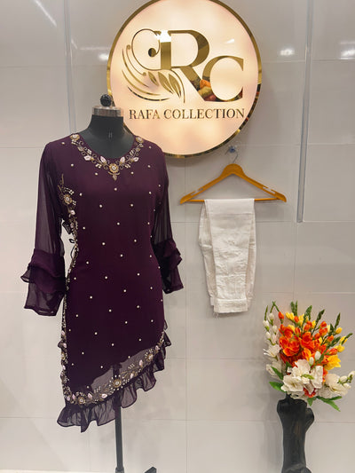 Cross-cut Kurti pant 626