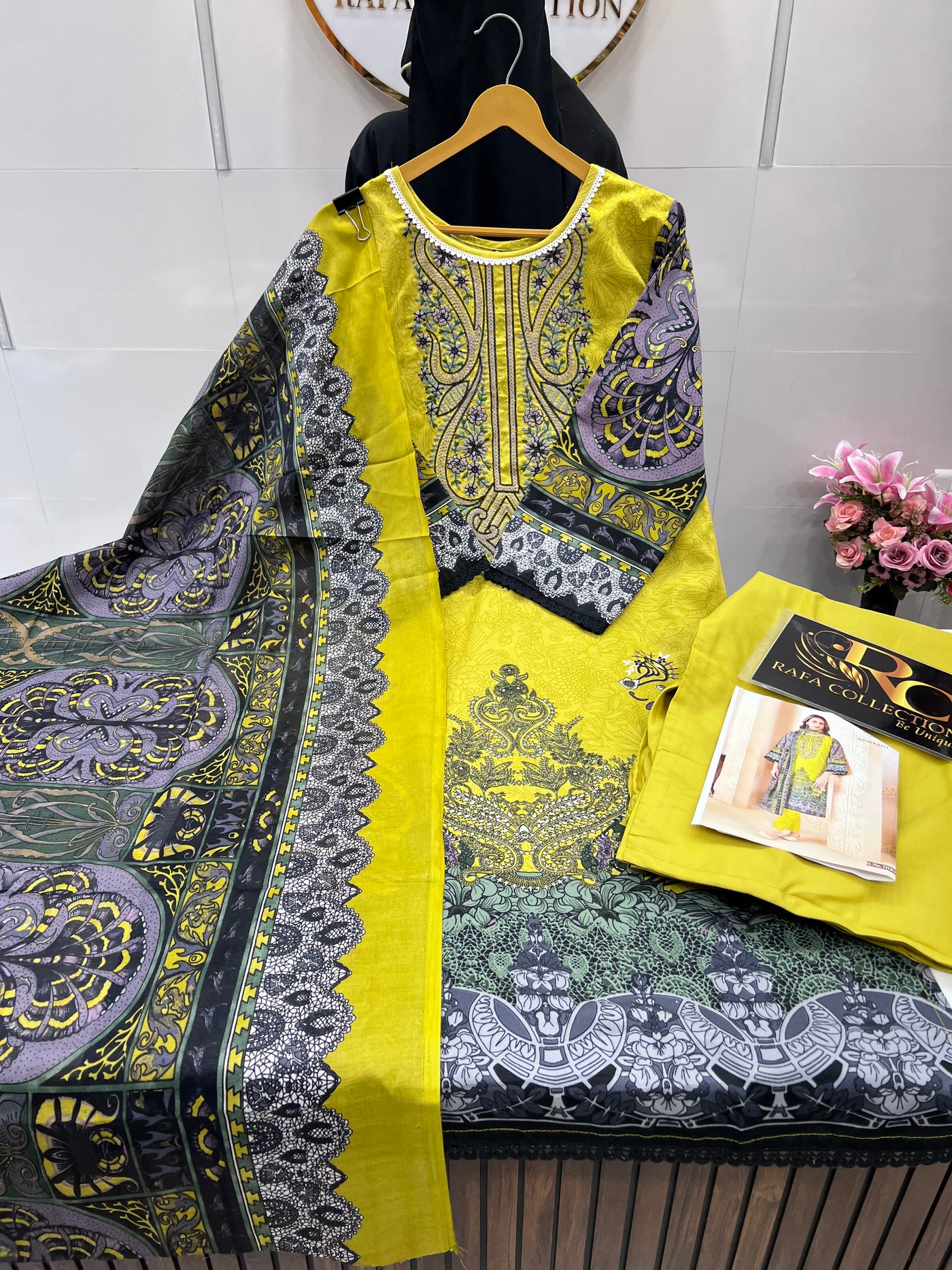 Semi Cotton embroided suits 2115