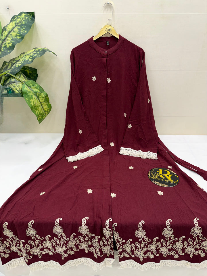 Imported crinkle gowns