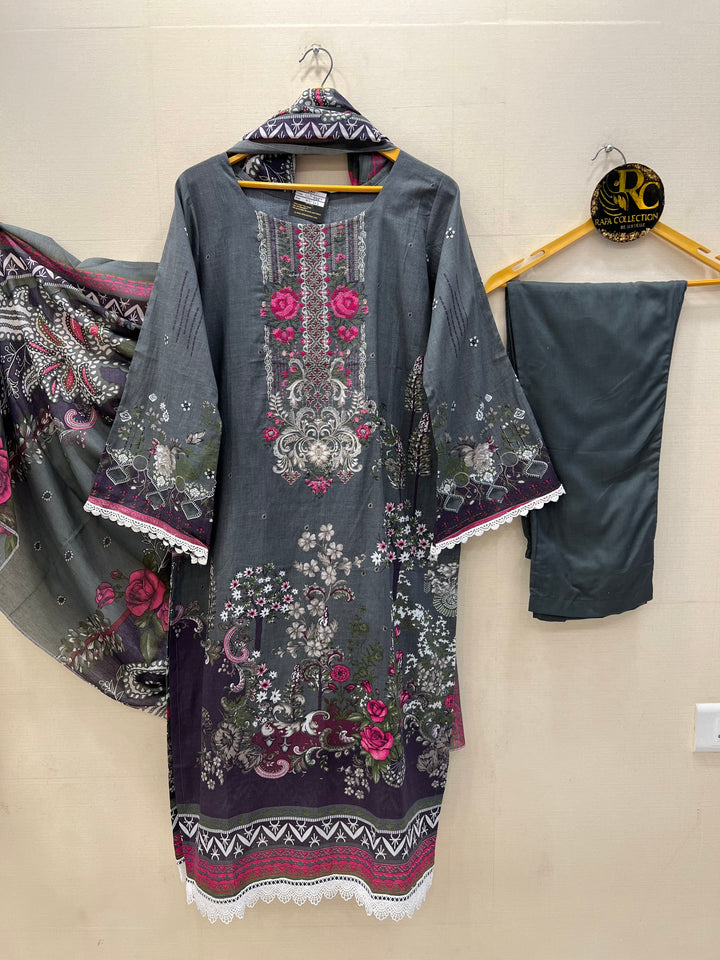 Cotton Embroidered Suits
