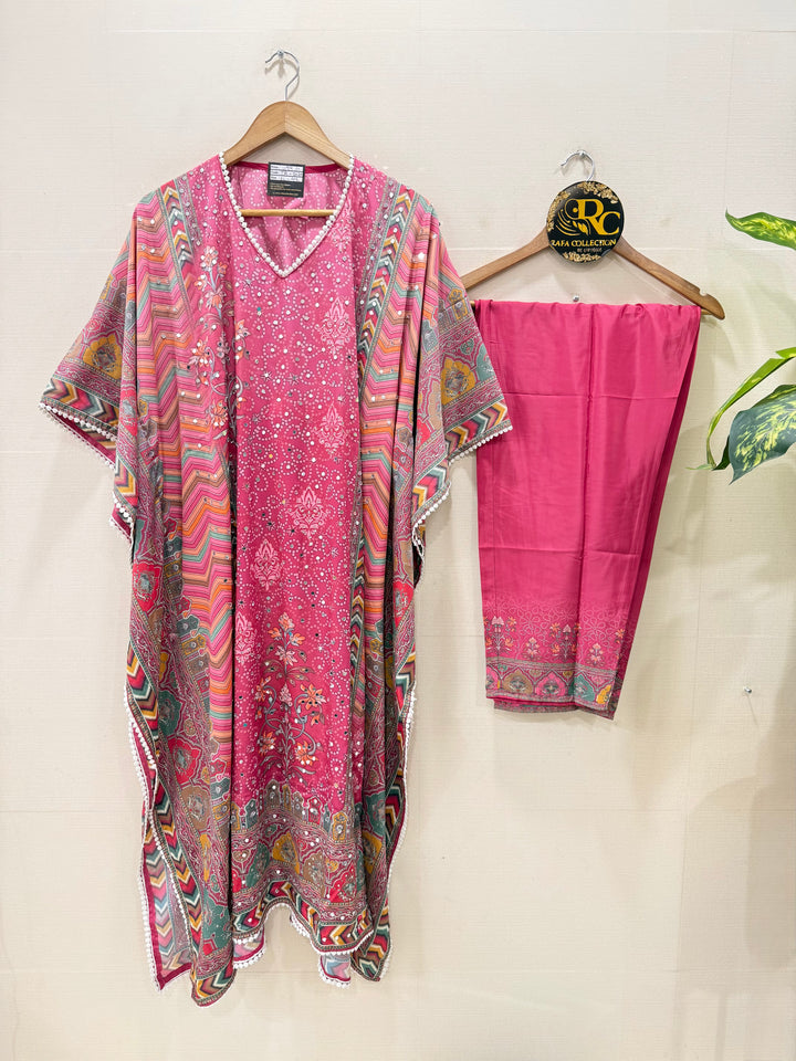 Mirror Work Kaftan Set 2204