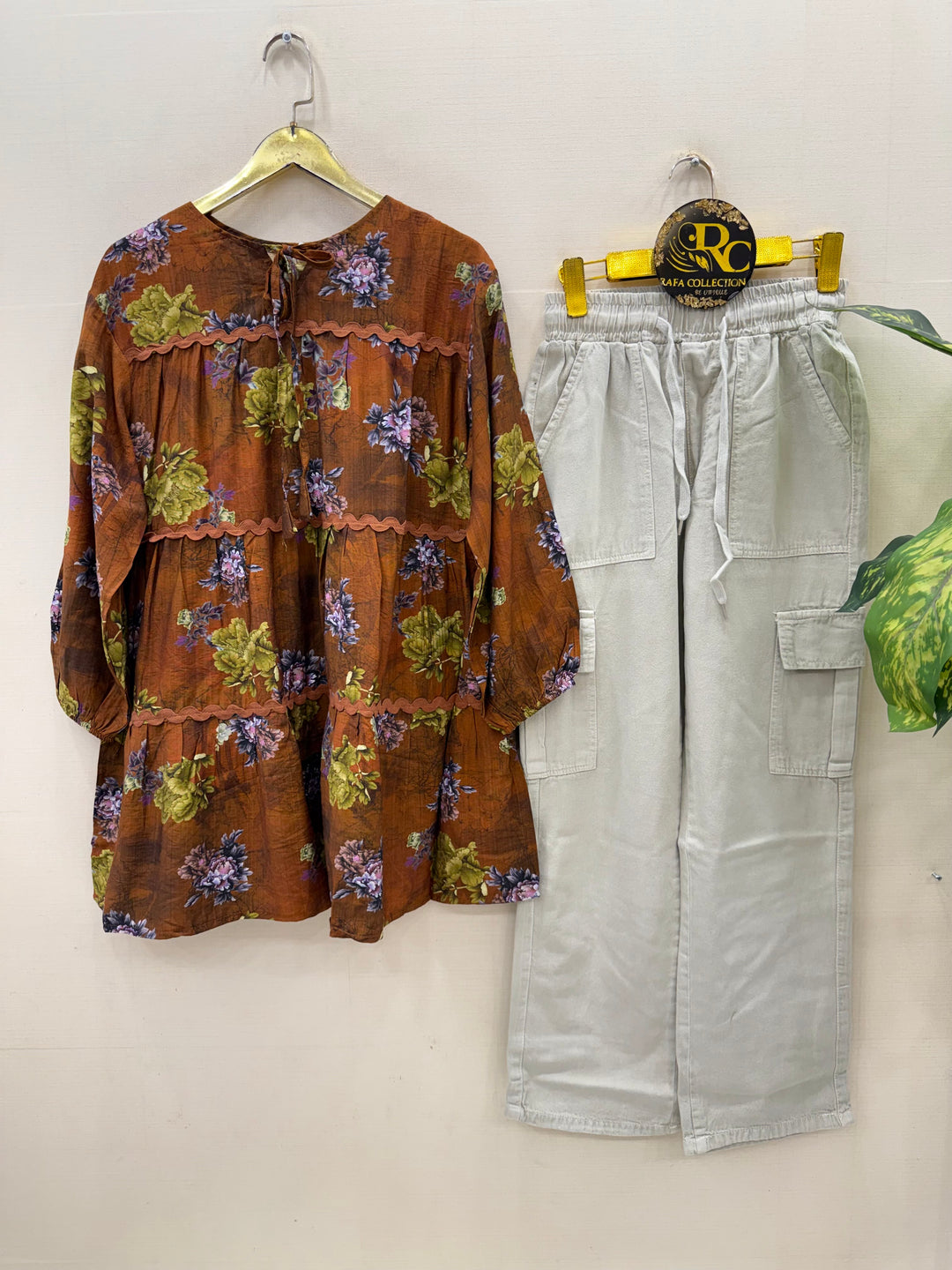 Korean denim cargo Sets