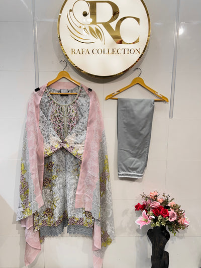 Cotton Embroidered suits 2615