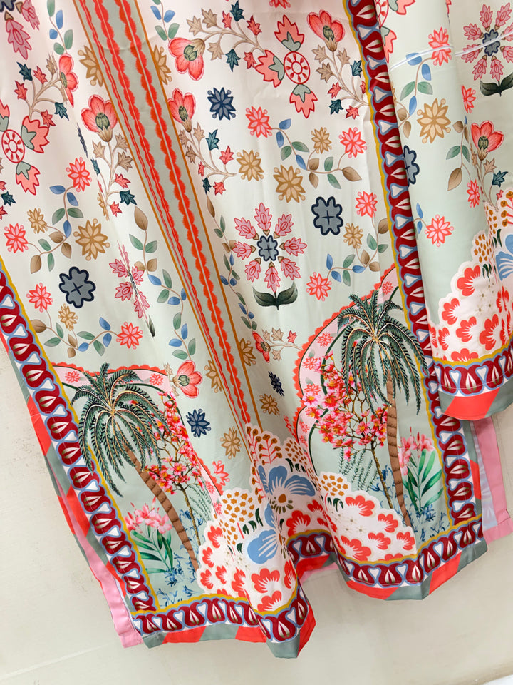 Printed long kaftan