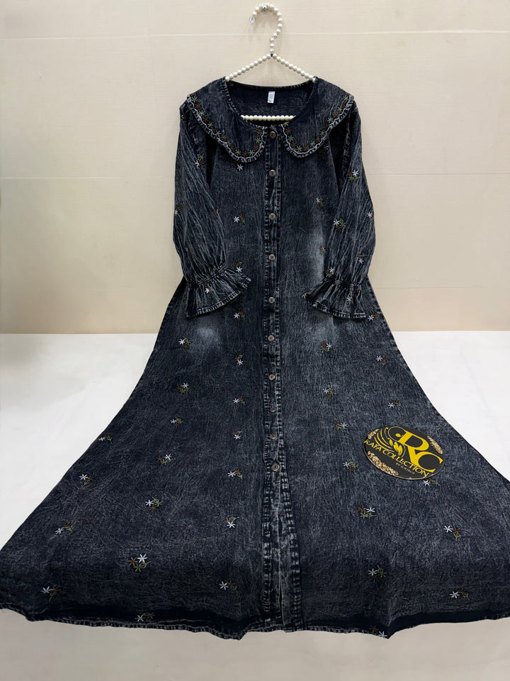 Denim long Gown 2779
