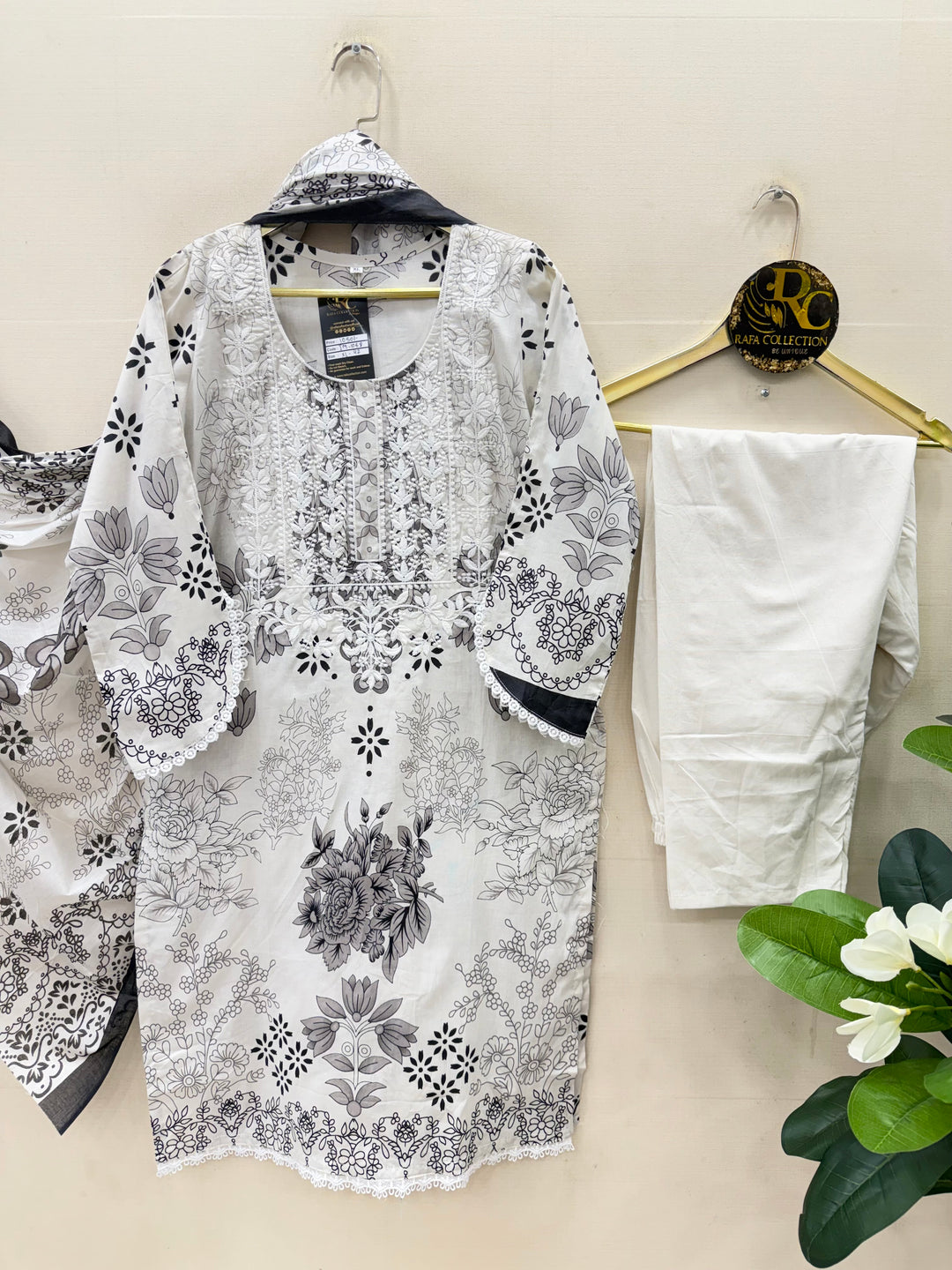 Cotton lakhnawi ready to wear suits