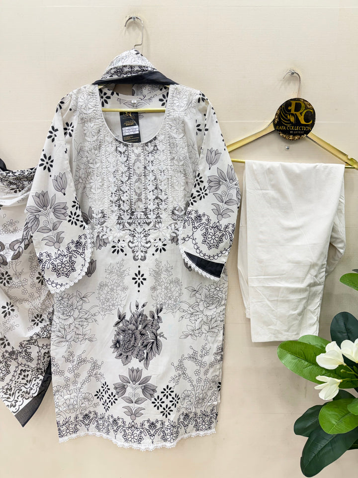Cotton lakhnawi ready to wear suits