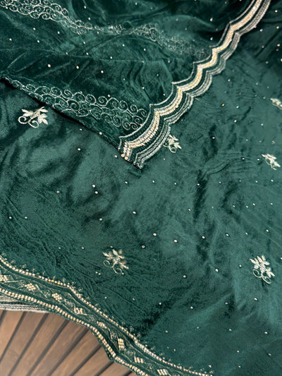 Velvet Embroidered Suit 16533