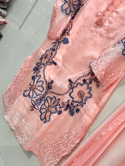 Karachi organza suit 1401