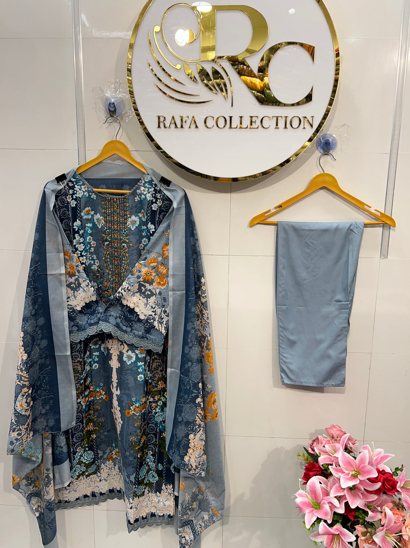 Semi cotton ready to wear suits 2103