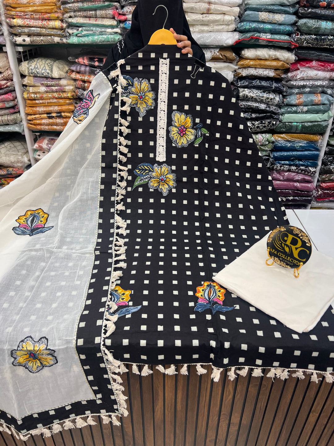 Cotton unstitched suit 30818