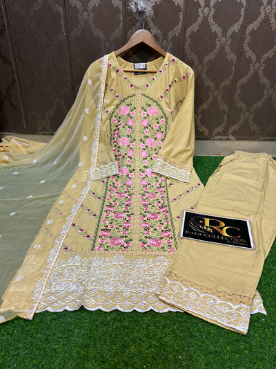 Embroided Kurti Pant Set 1065