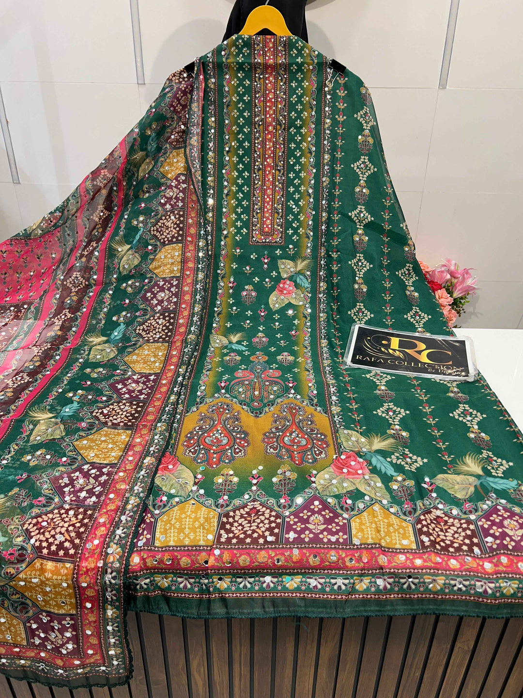 Organza Mirror Work Suit 5033