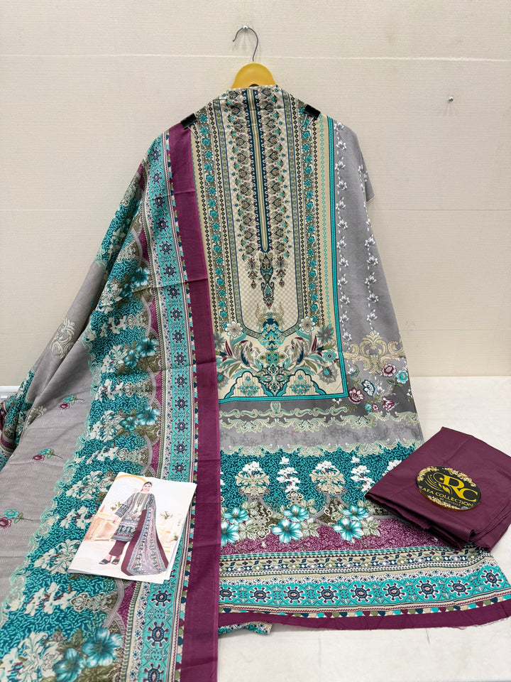 Cotton unstitched suits 3158