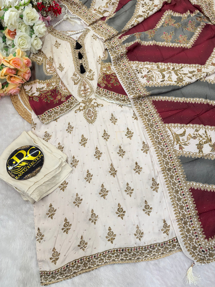 Muslin’s embroidered suits