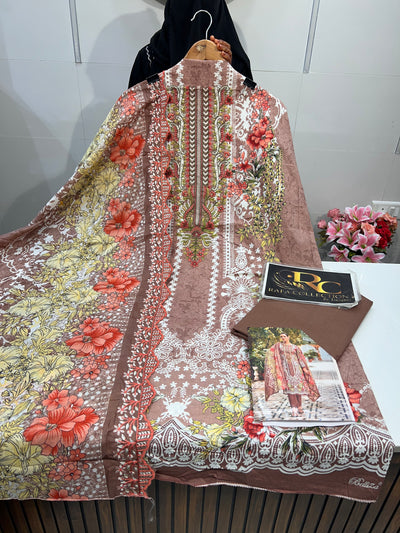 Cotton Embroidered Suit 5024