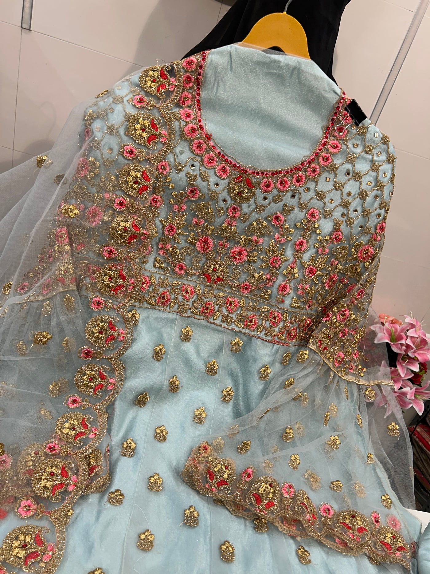 Net zari work gown 1961