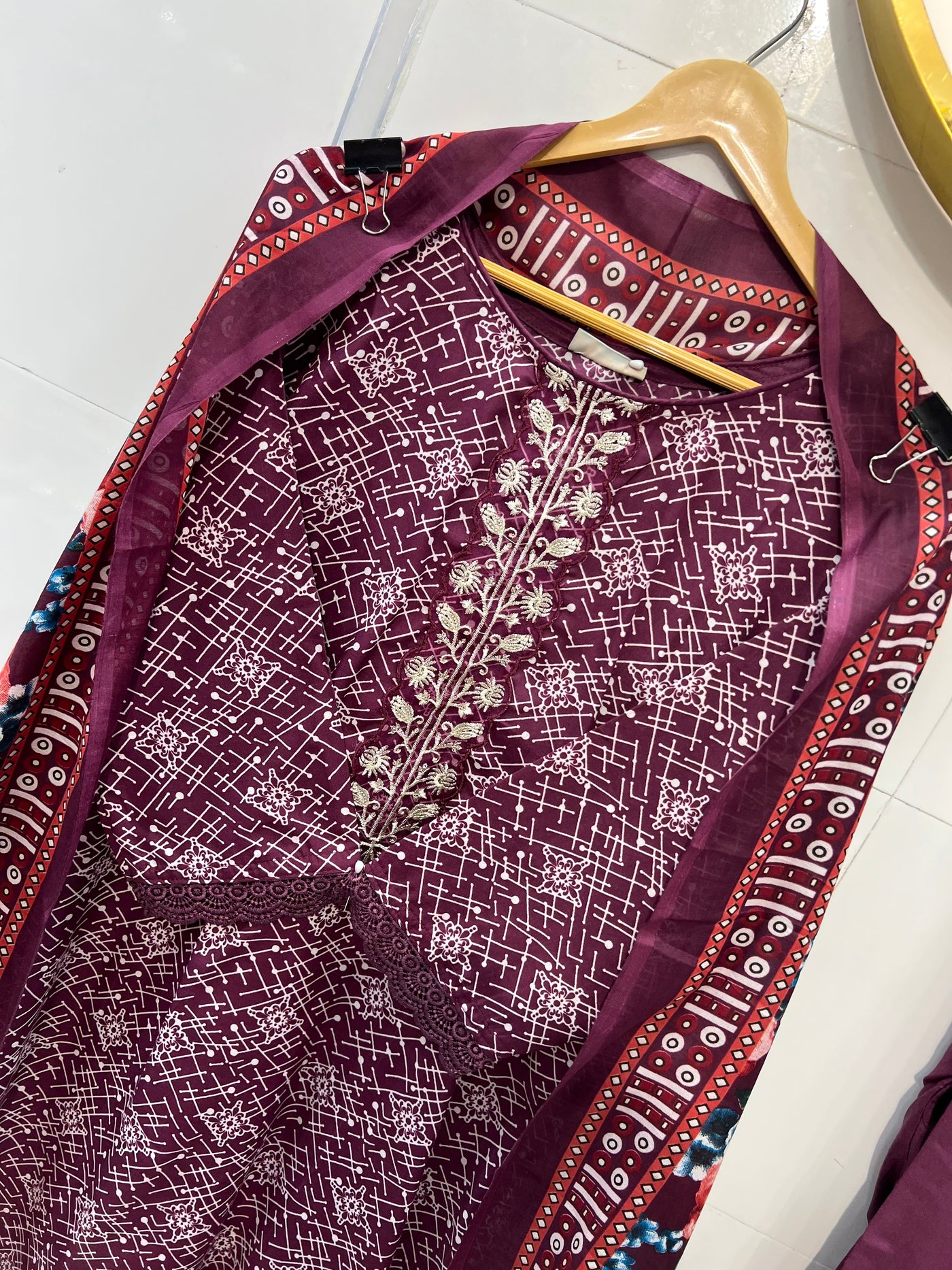 Semi Cotton Patch Work Suits 2346