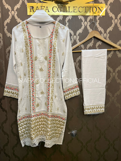Embroided kurti pant suit 530