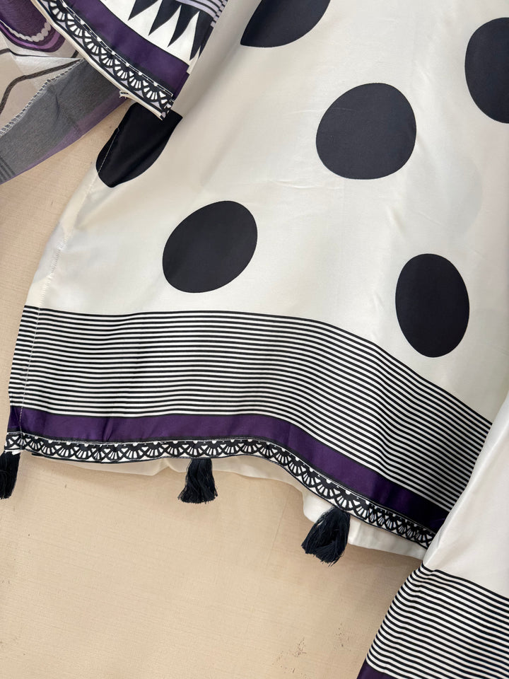 polka dot Pakistani Farshi suits