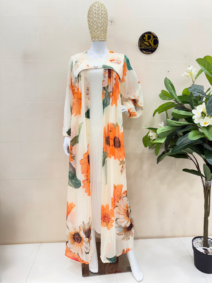 Floral shrug gowns
