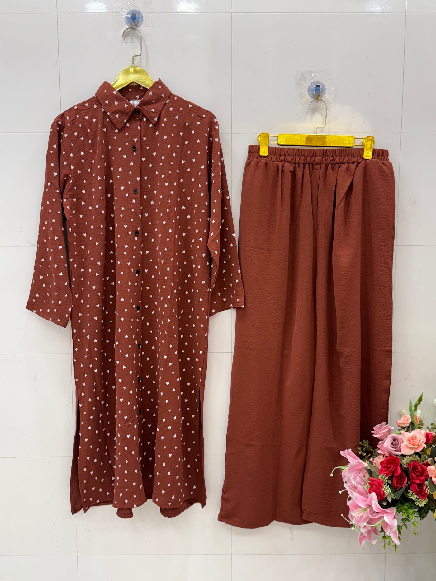 imported crinkle Co-ord sets 2667