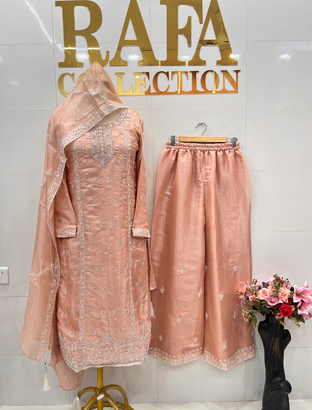 Shimmer organza suits