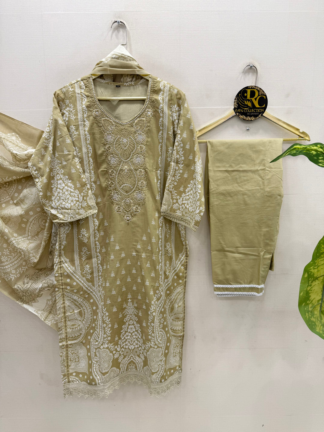 Semi Cotton embroidered suits