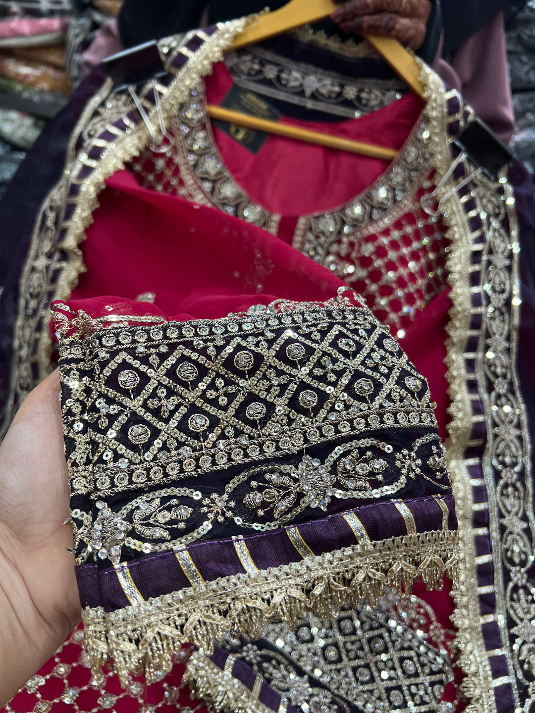 Dual color garara suit 2791