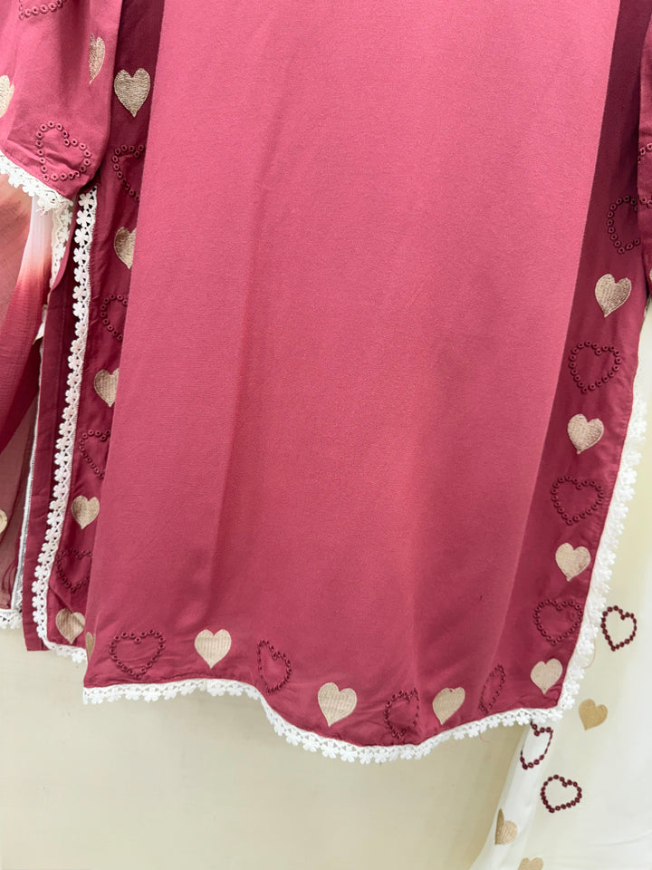 Viral Heart Embroidered Suits