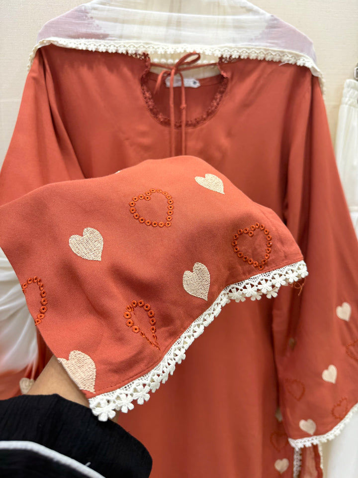 Viral Heart Embroidered Suits