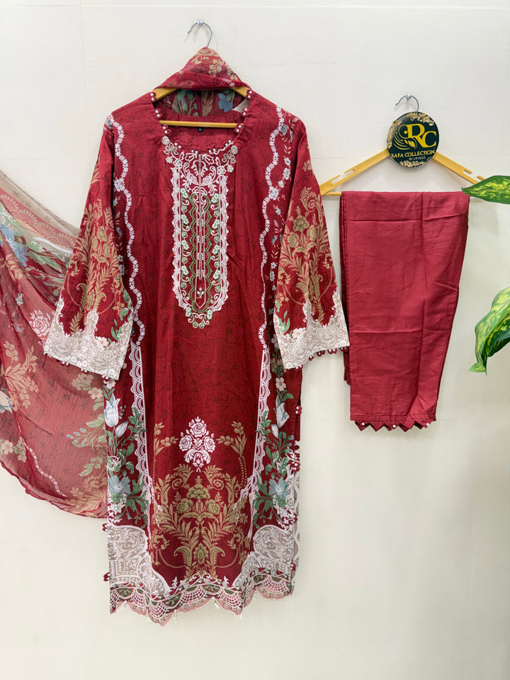 Pakistani patch work suit 0219