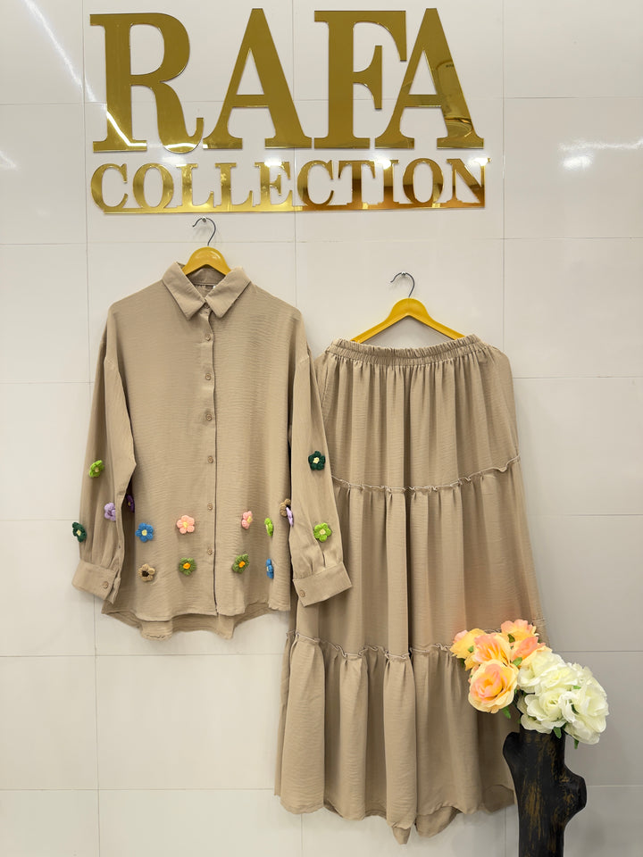 Imported crinkle skirt top