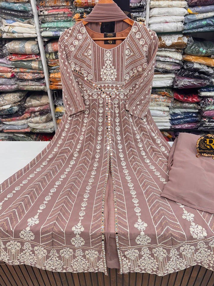 Georgette cut work suits 2847