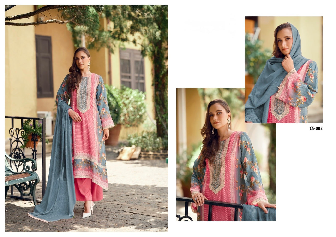 Cross stitch unstitched suit 2225