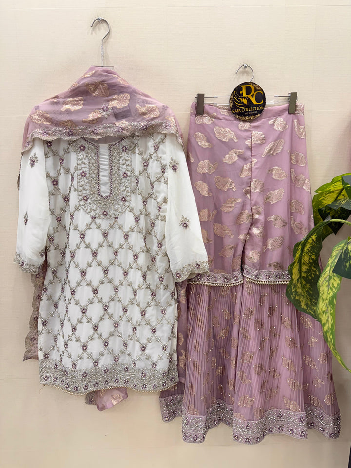 Pakistani tri color Garara suit