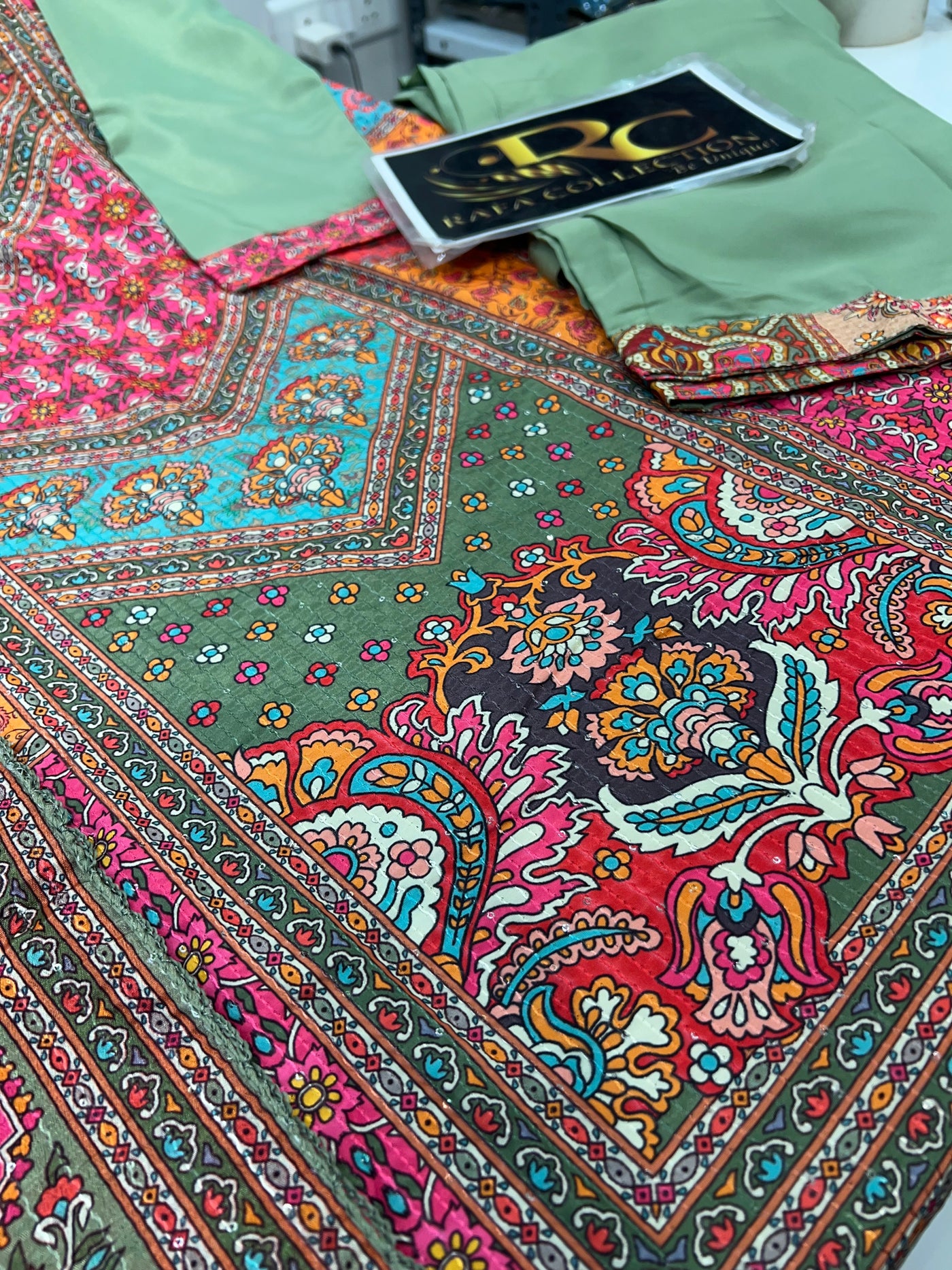 Multi colour kurti pant set 1989