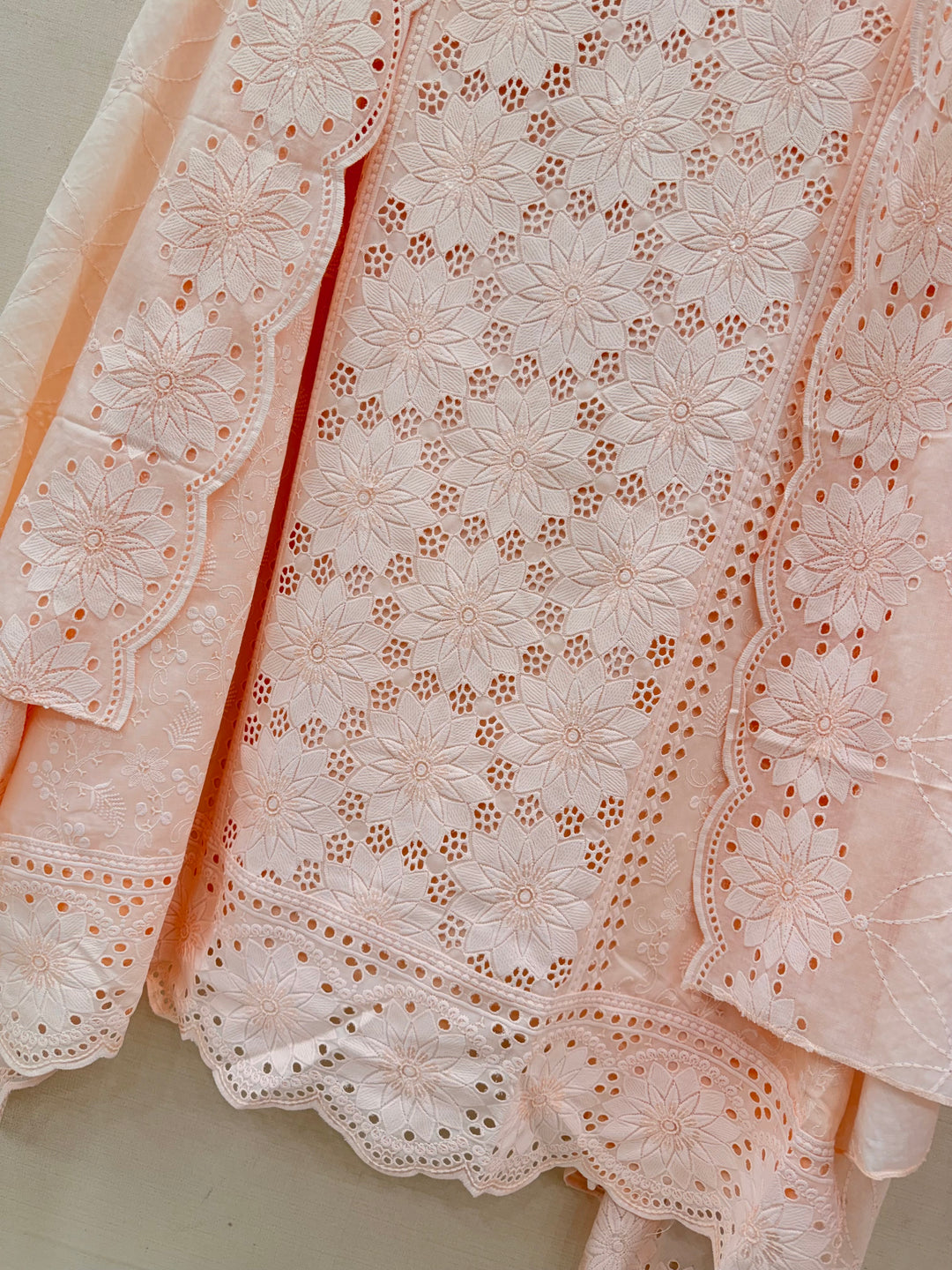 Cotton chikankari unstitched suits