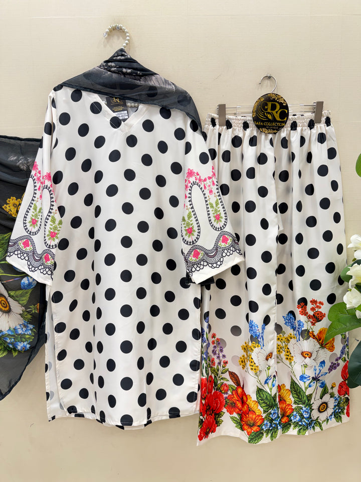 Satin Polka Dot Suits